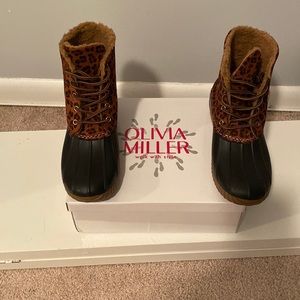 Leopard Print Duck Booties